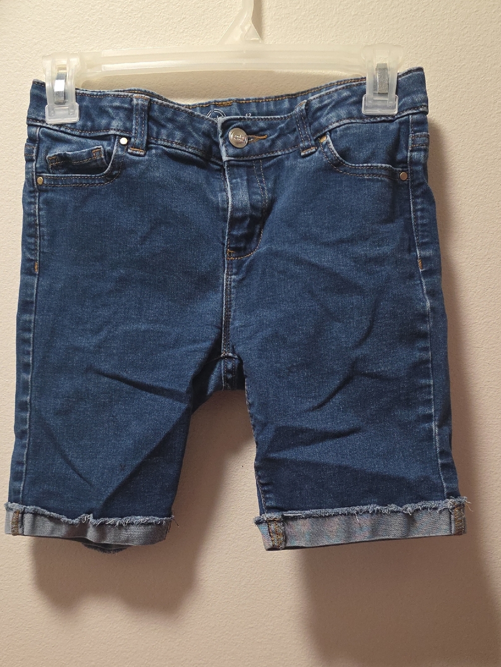 wonder nation blue denim shorts with contrast stitching